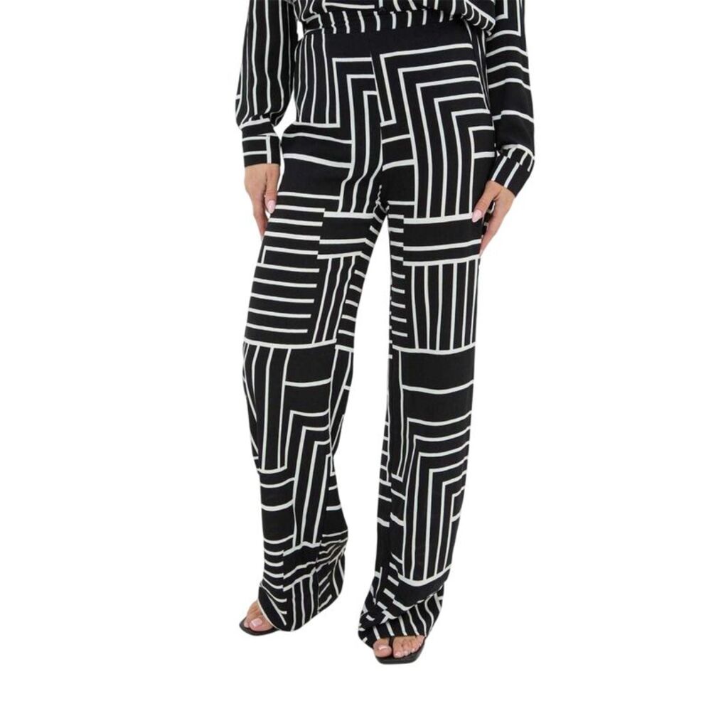 I Saw It First Womens/Ladies Crepe Wide Leg Pants / Black